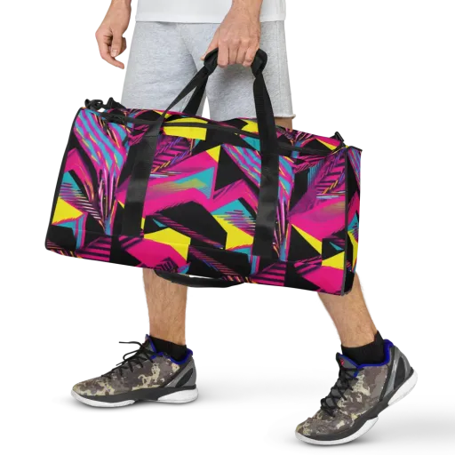 Neon Stairwell on a Duffle Bag