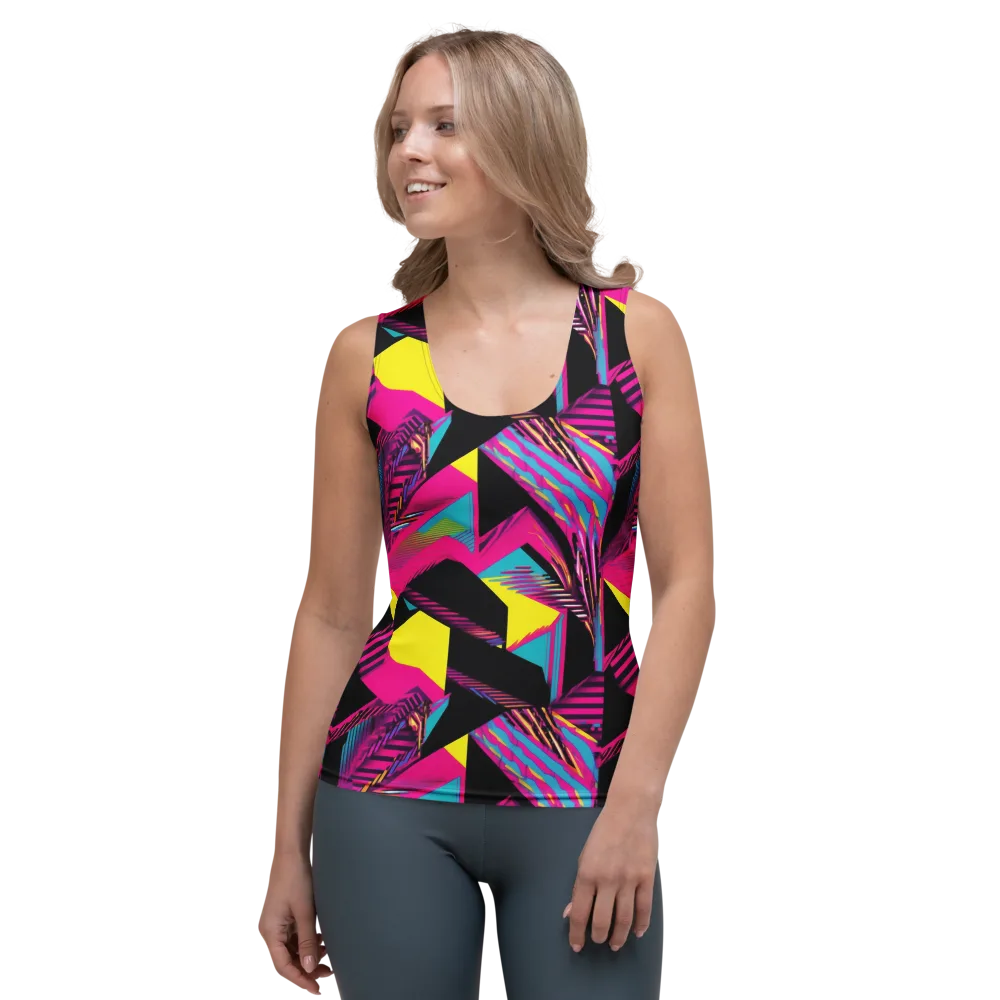 Neon Stairwell on Women's Tank Top — Front