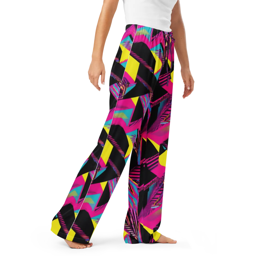 Neon Stairwell on Women's Pajama Pants — Right Front