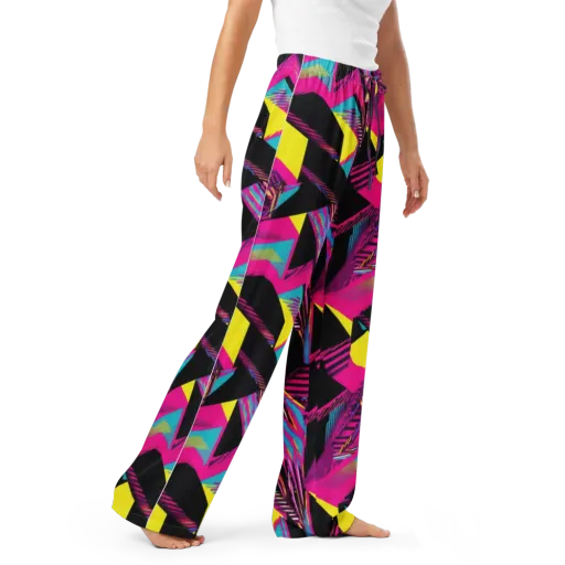 Neon Stairwell on a Women's Pajama Pants