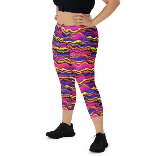Signal Lagoon on a Capri Leggings
