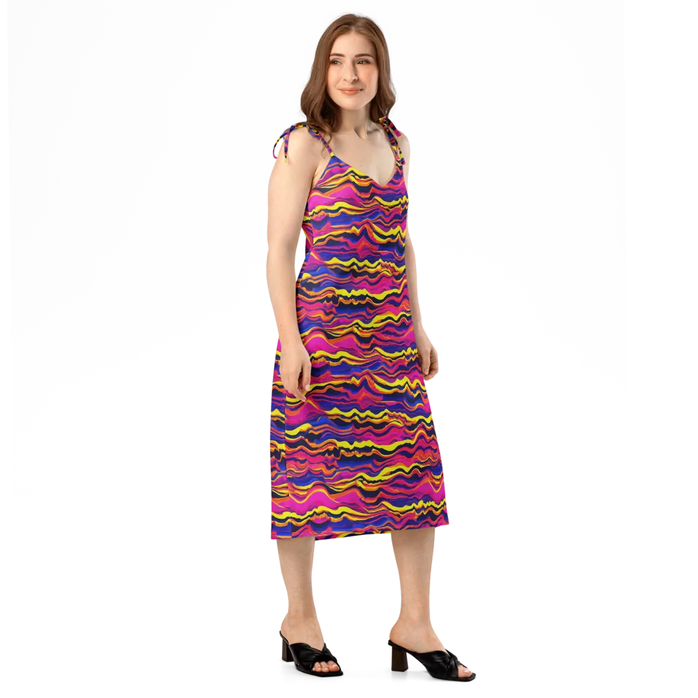 Signal Lagoon on Slip Dress — Right Front