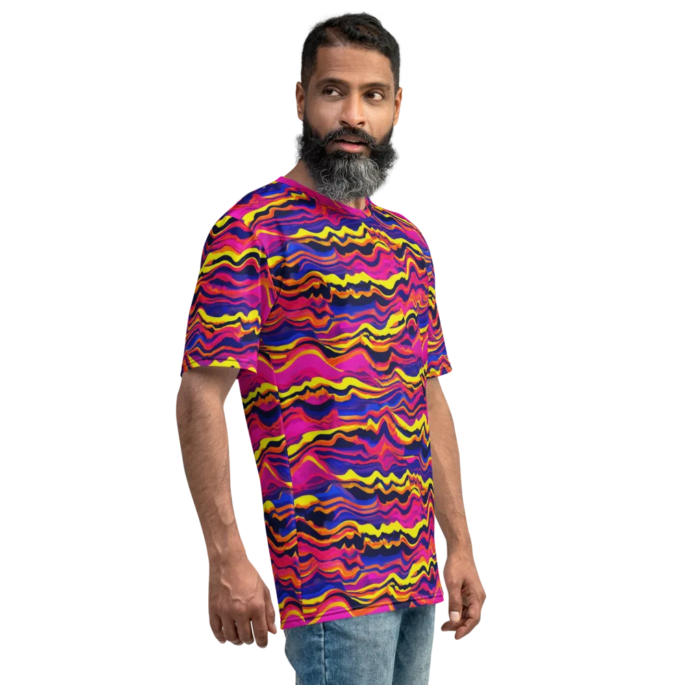 Signal Lagoon on Men's Crew Neck T-Shirt — Right