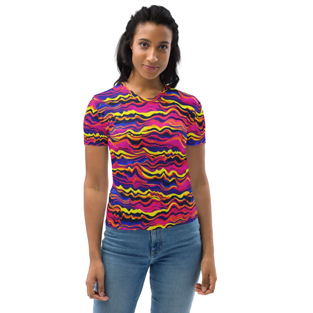 Signal Lagoon on Women's Crew Neck T-Shirt — Front