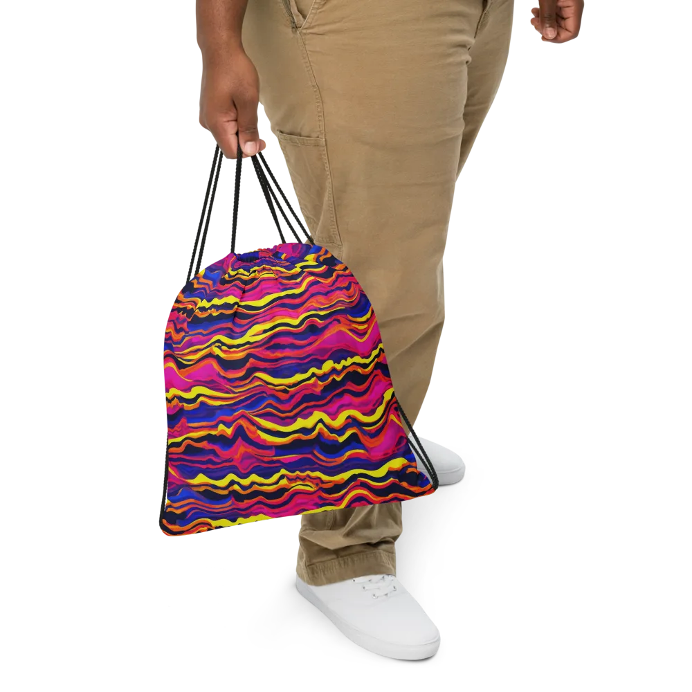 Signal Lagoon on Drawstring Bag — Front