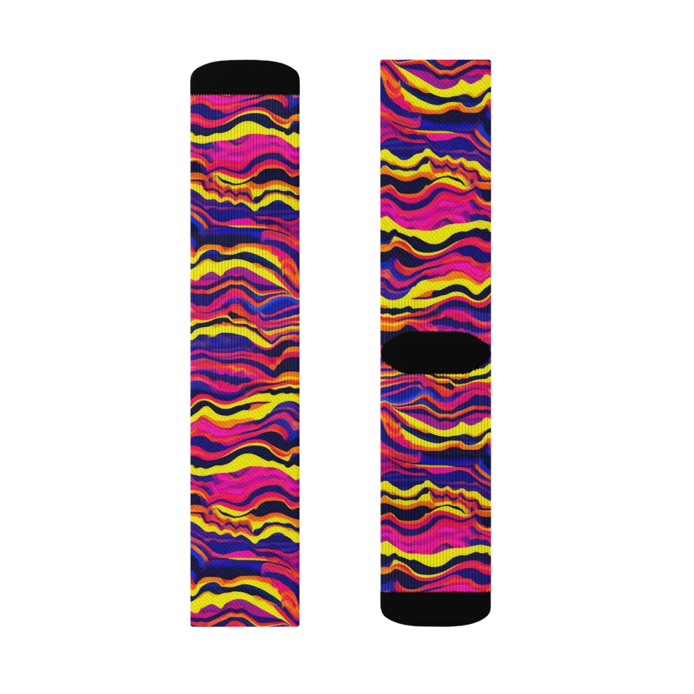 Signal Lagoon on Socks — Left Sock