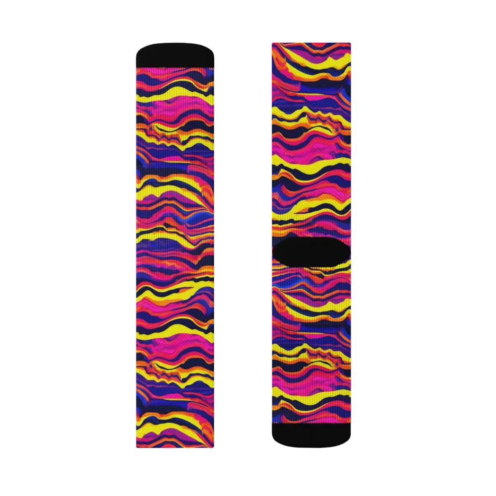 Signal Lagoon on Socks — Right Sock