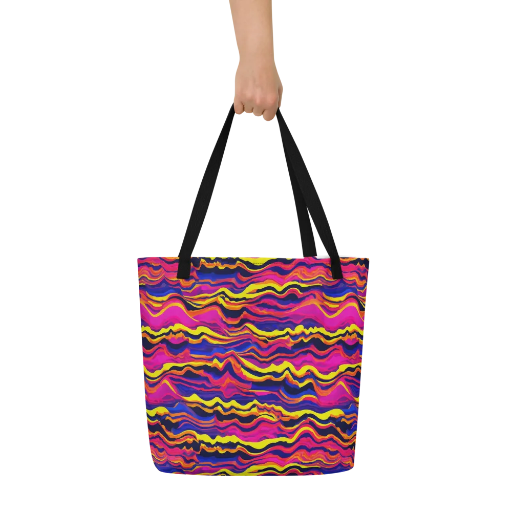 Signal Lagoon on Large Tote Bag W/ Pocket — Front