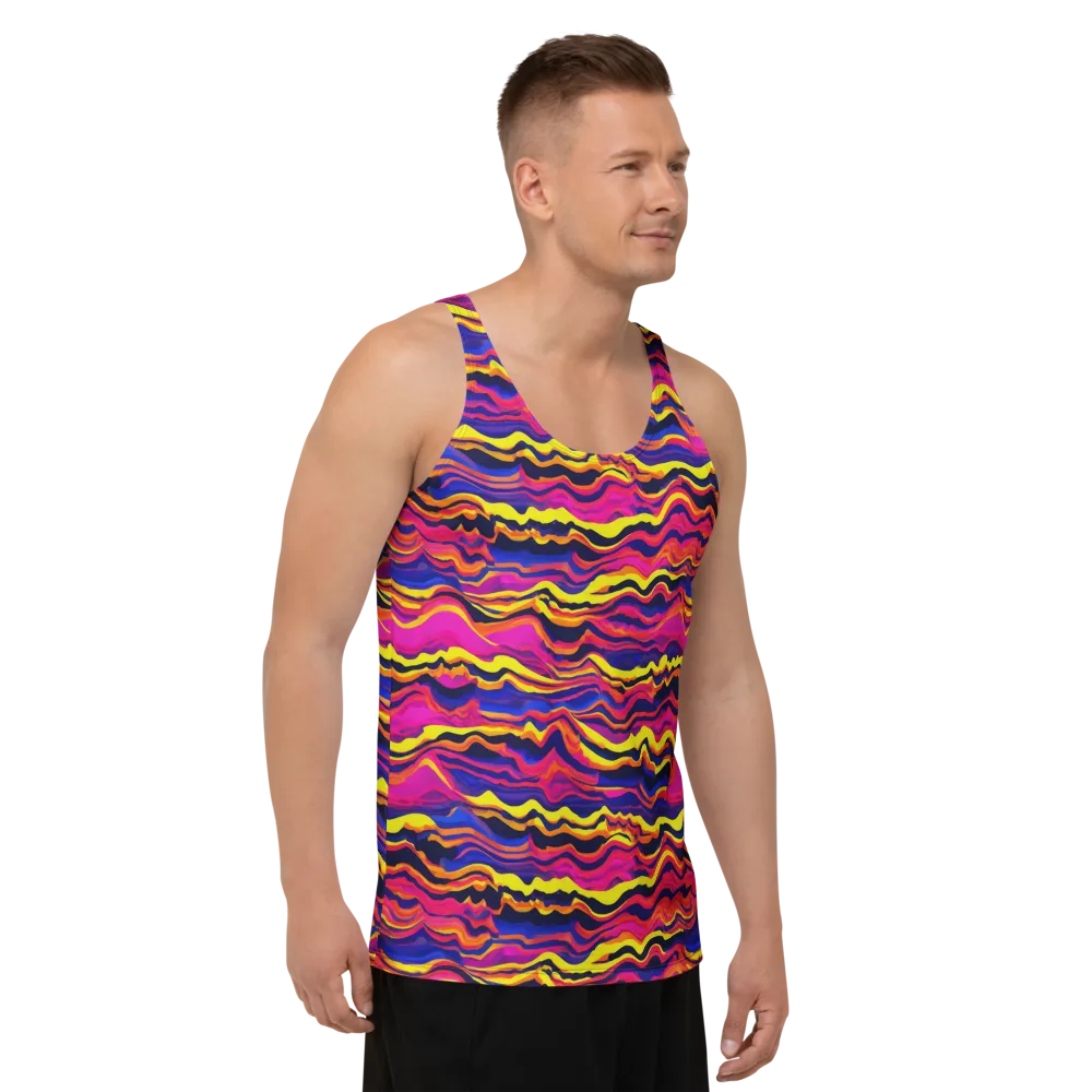 Signal Lagoon on Men's Tank Top — Right Front