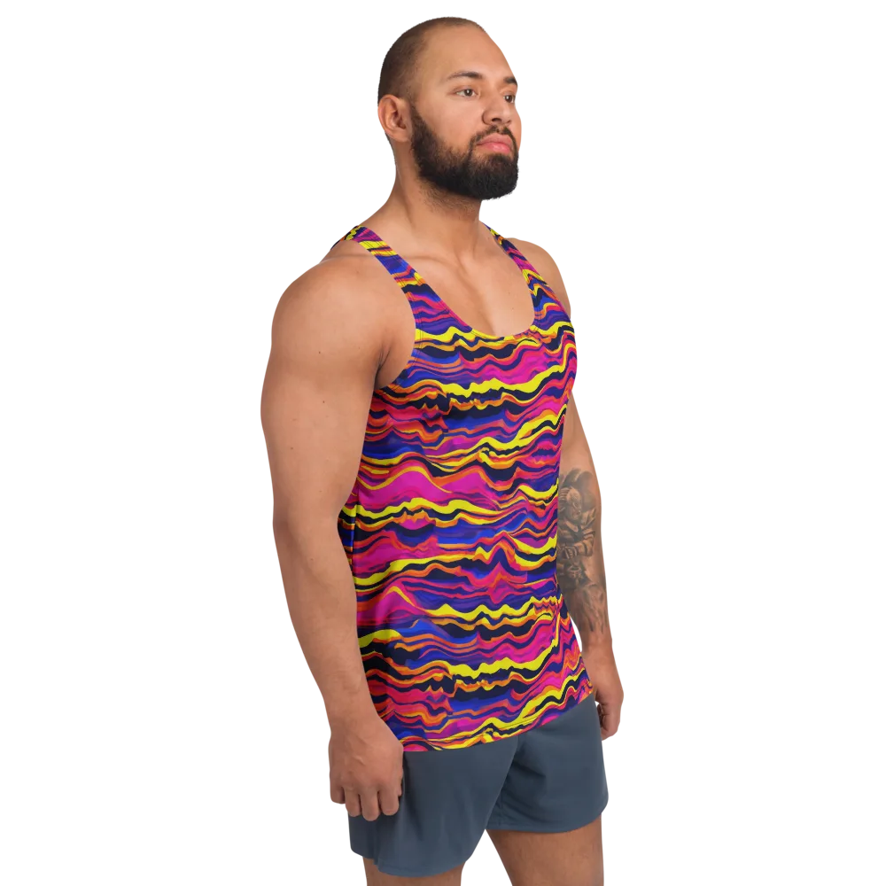 Signal Lagoon on Men's Tank Top — Right Front