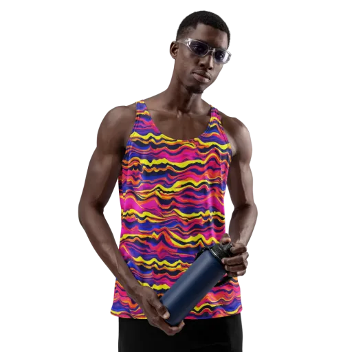 Signal Lagoon on a Men's Tank Top