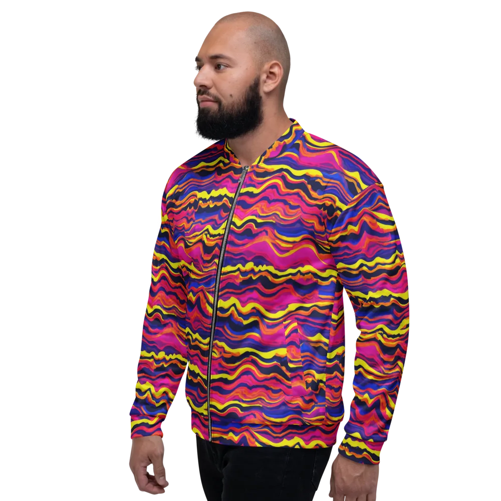 Signal Lagoon on Bomber Jacket — Left