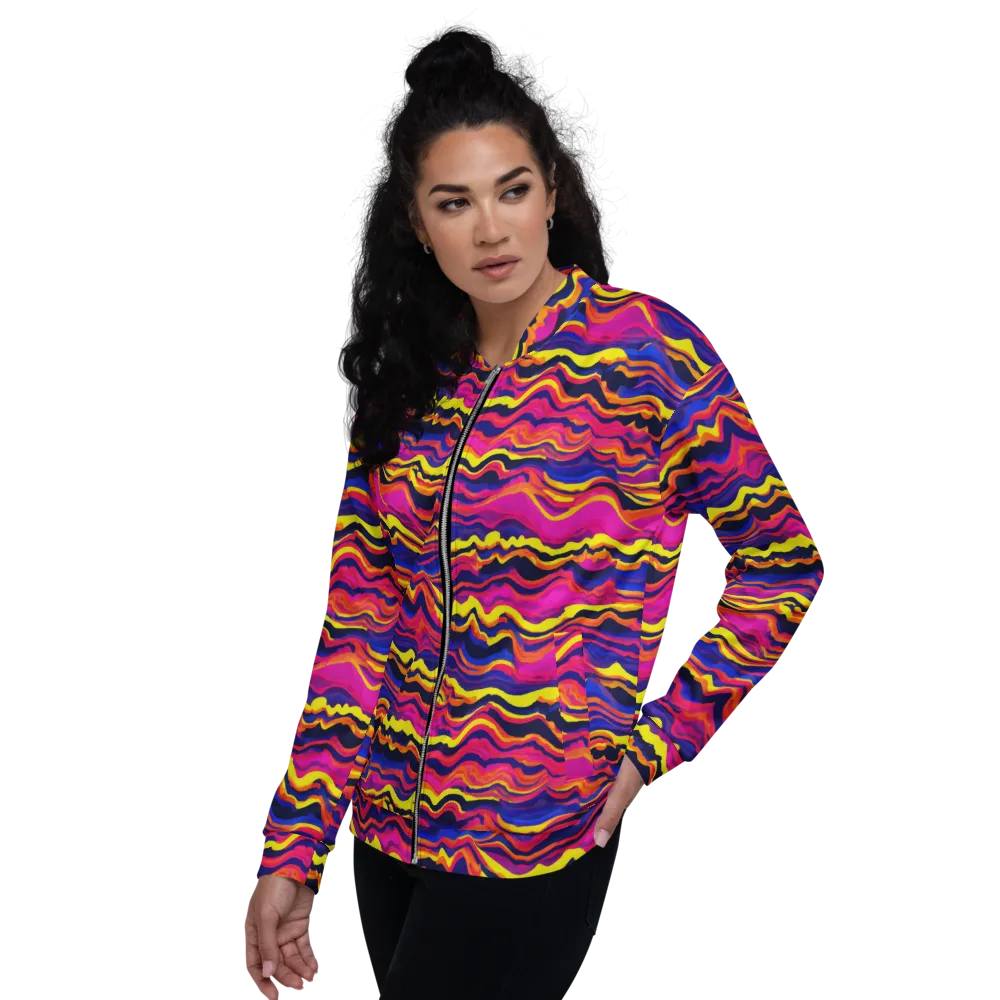 Signal Lagoon on Bomber Jacket — Left