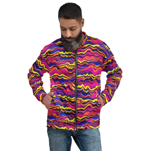 Signal Lagoon on a Bomber Jacket