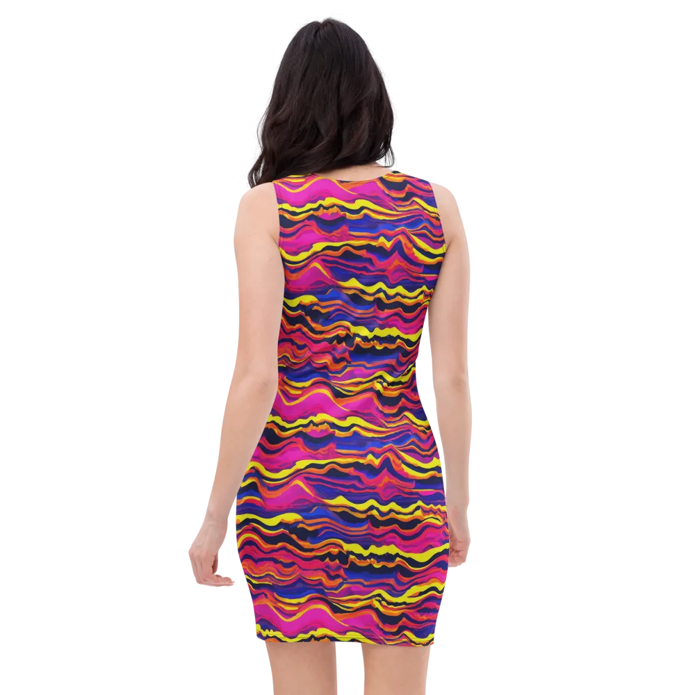 Signal Lagoon on Bodycon Dress — Back