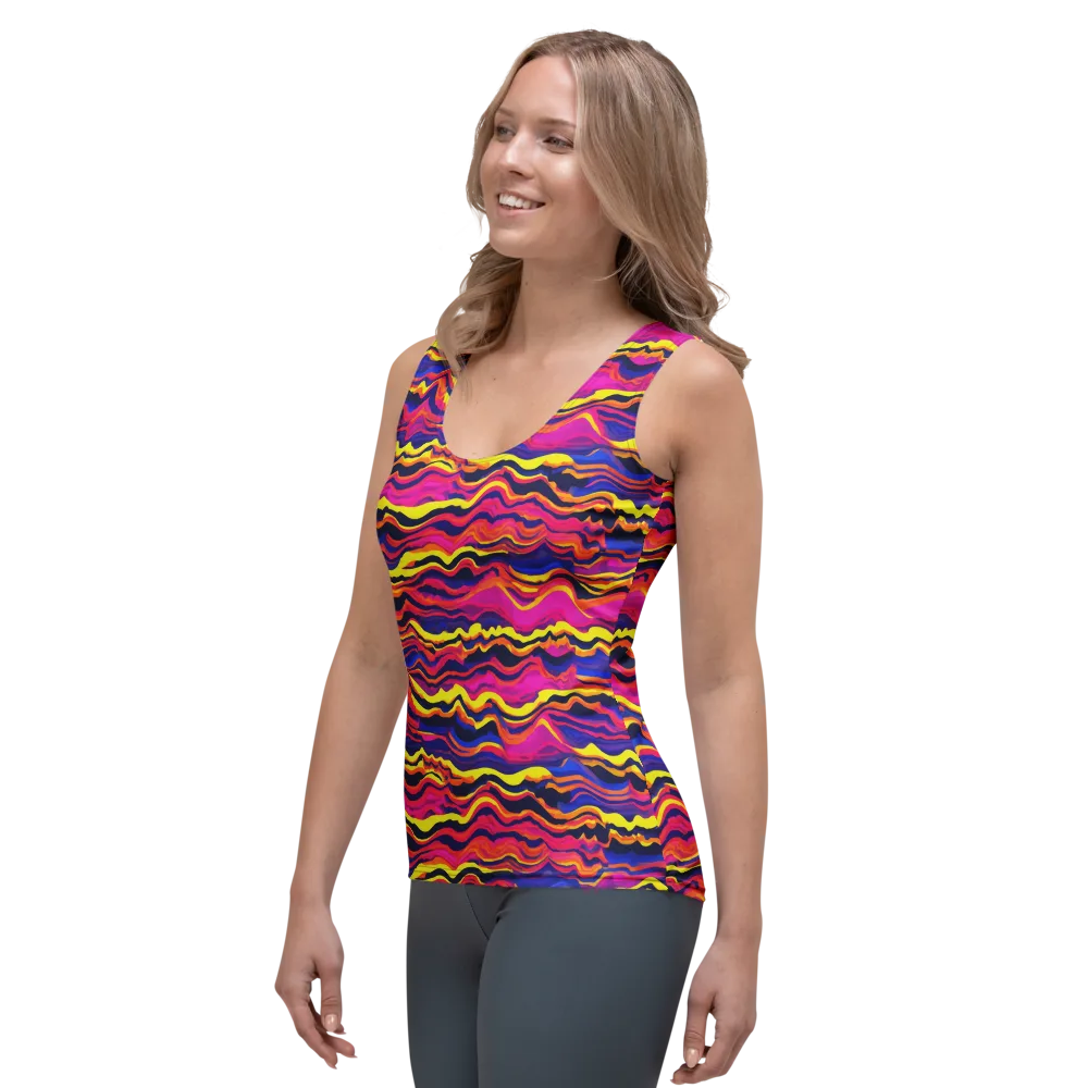 Signal Lagoon on Women's Tank Top — Left Front