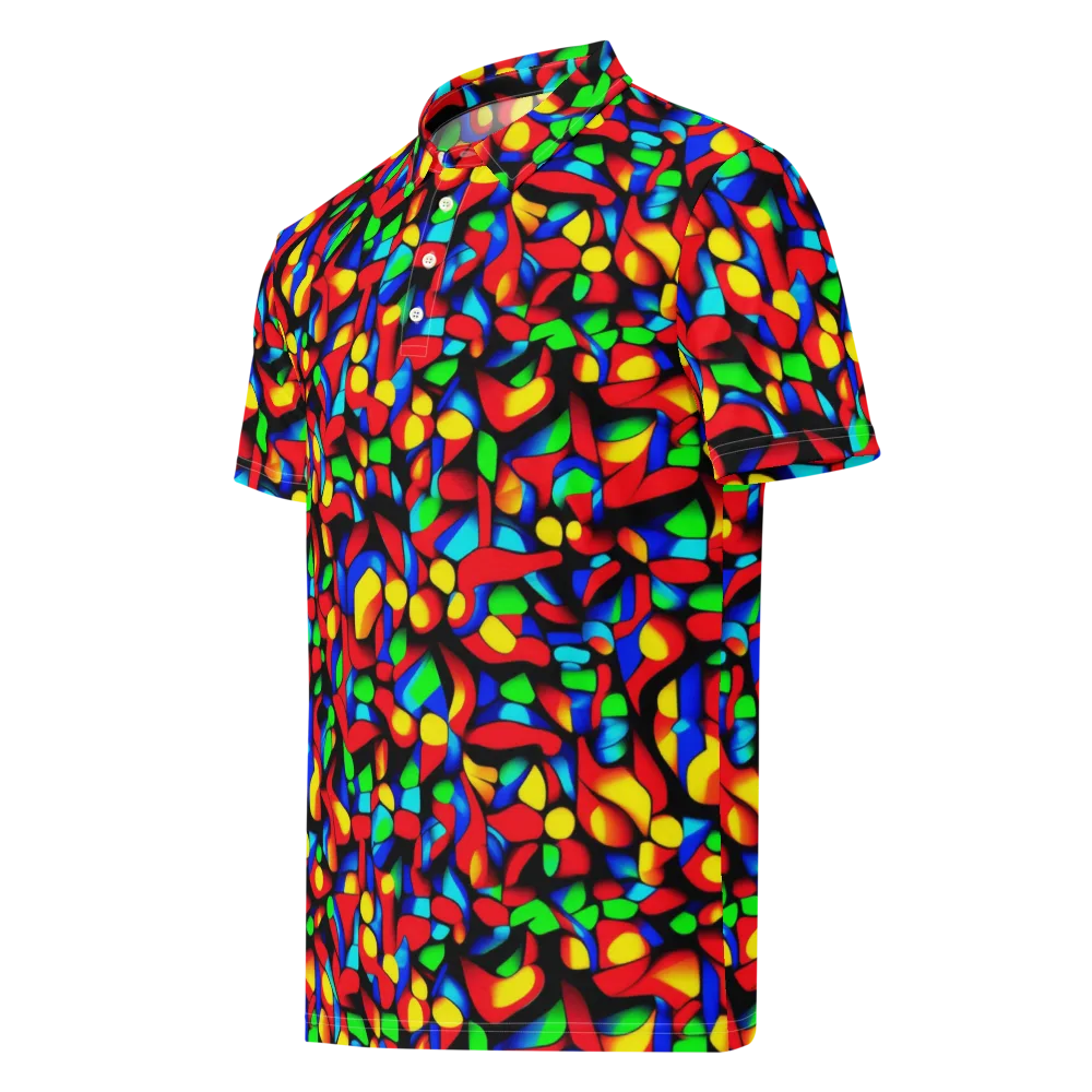 Luminous Shuffle on Men's Slim Fit Polo Shirt — Left Front