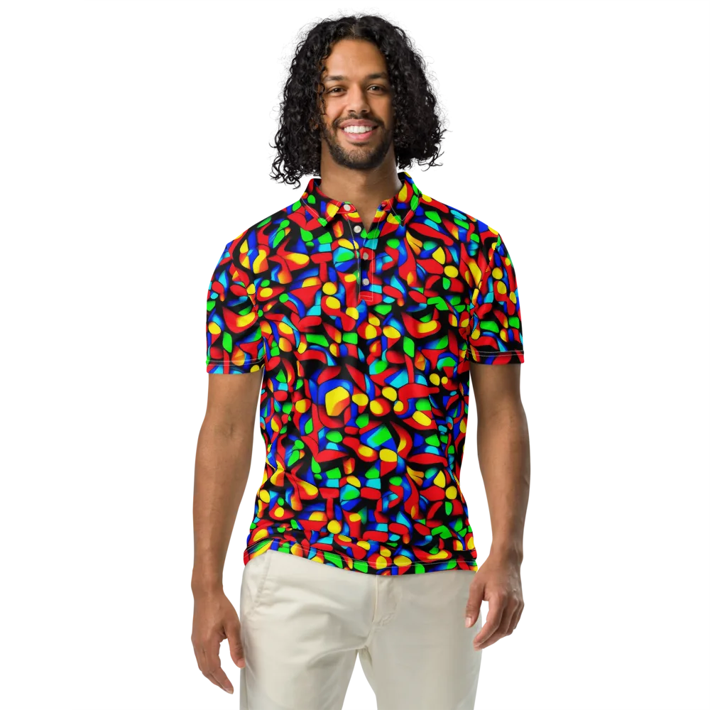 Luminous Shuffle on Men's Slim Fit Polo Shirt — Front