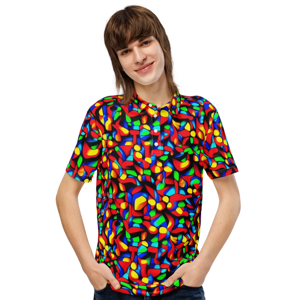 Luminous Shuffle on Men's Slim Fit Polo Shirt — Front