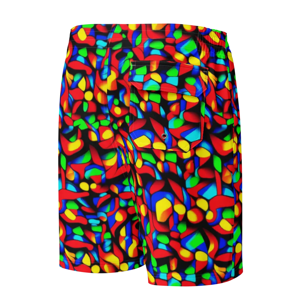 Luminous Shuffle on Men's Board Shorts — Back