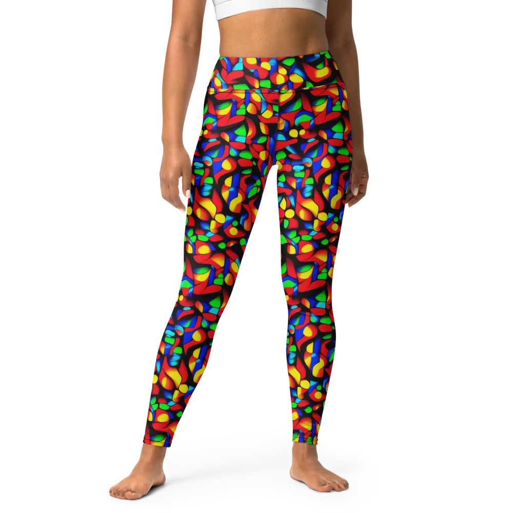 Luminous Shuffle on Yoga Leggings — Front