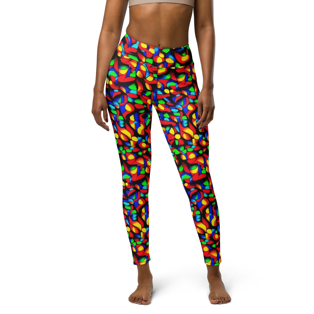 Luminous Shuffle on Yoga Leggings — Front