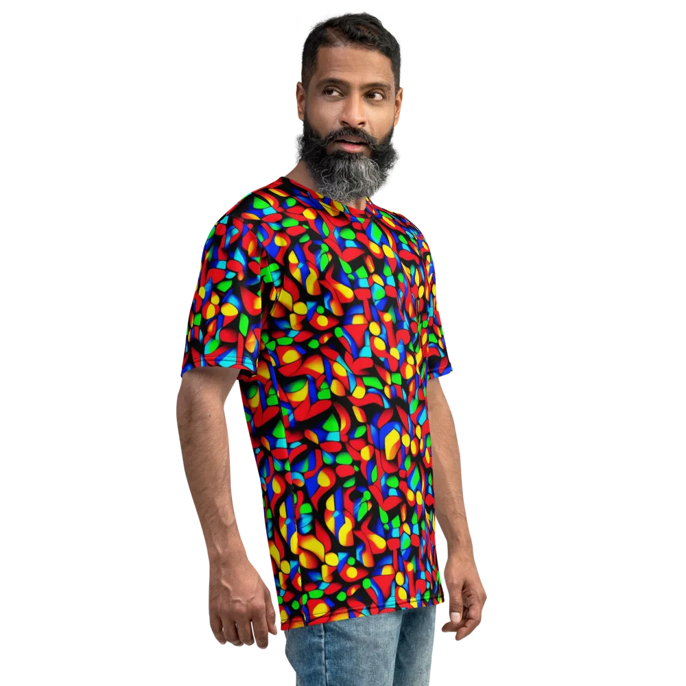 Luminous Shuffle on Men's Crew Neck T-Shirt — Right