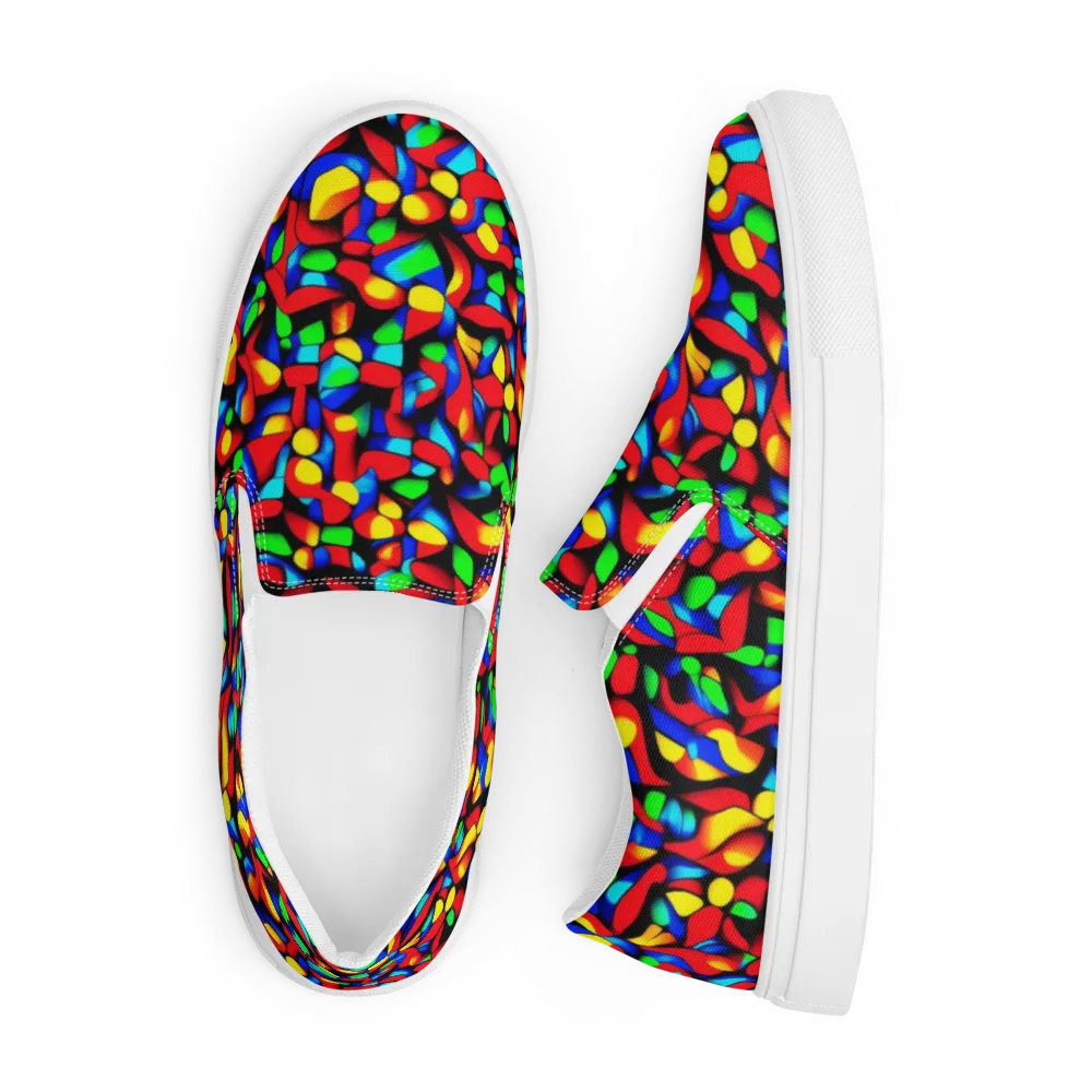 Luminous Shuffle on Men's Slip-On Canvas Shoes — Front