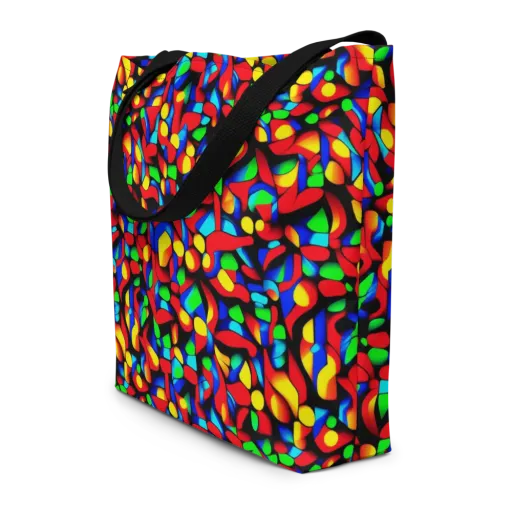 Luminous Shuffle on a Large Tote Bag W/ Pocket