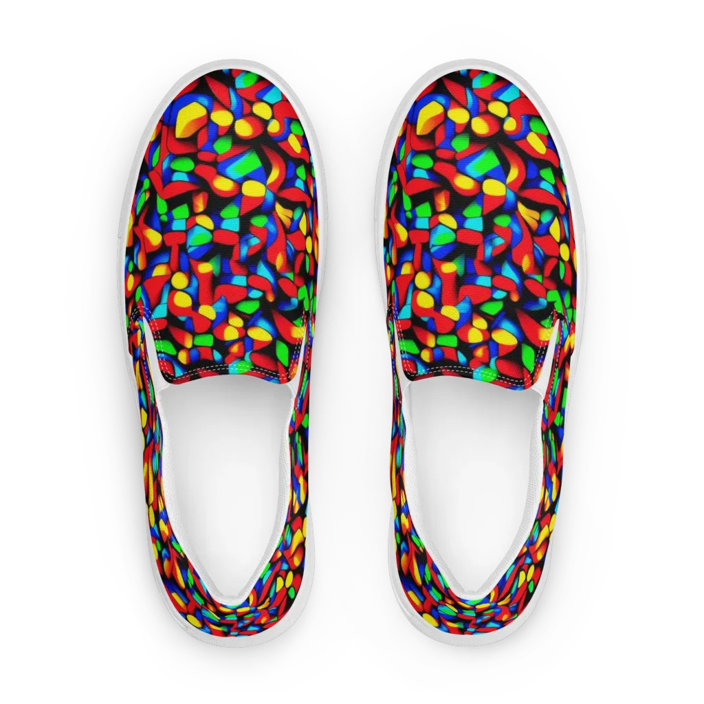 Luminous Shuffle on Women's Slip-On Canvas Shoes — Front