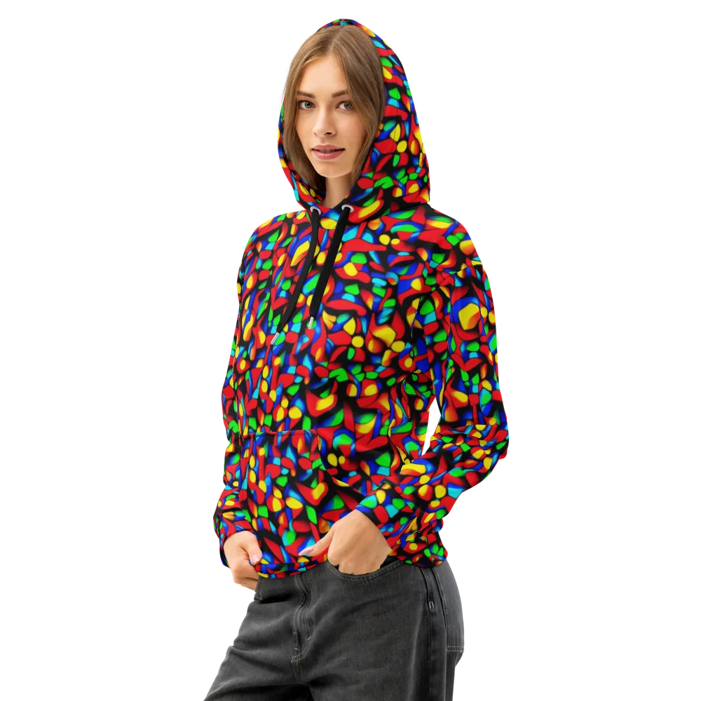Luminous Shuffle on Cotton Hoodie — Left Front