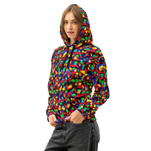 Luminous Shuffle on a Cotton Hoodie