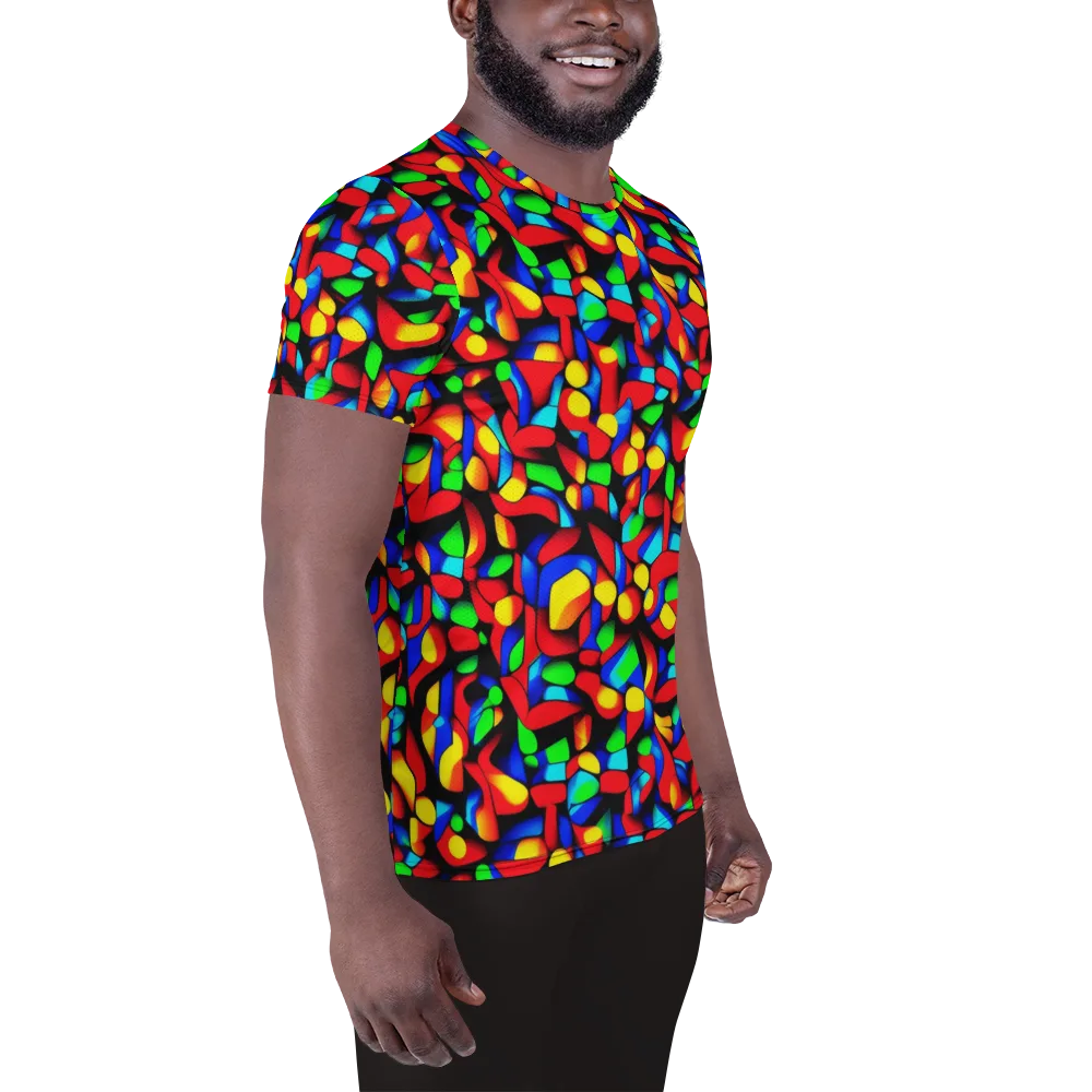 Luminous Shuffle on Men's Athletic T-Shirt — Right