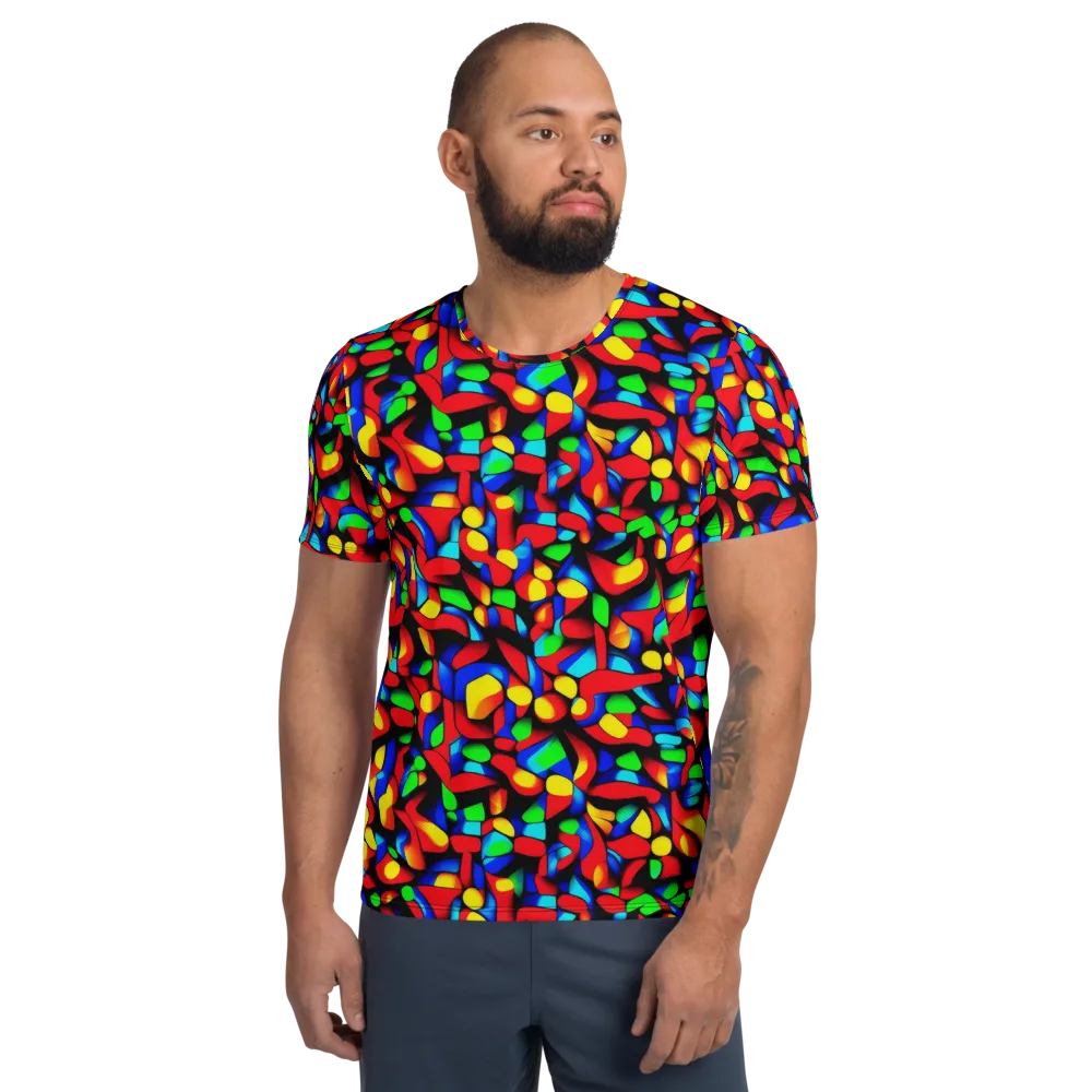 Luminous Shuffle on Men's Athletic T-Shirt — Front