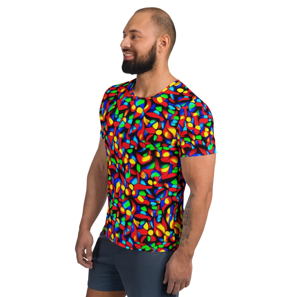 Luminous Shuffle on Men's Athletic T-Shirt — Left