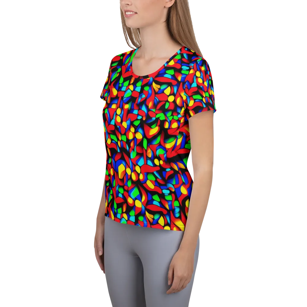 Luminous Shuffle on Women's Athletic T-Shirt — Left