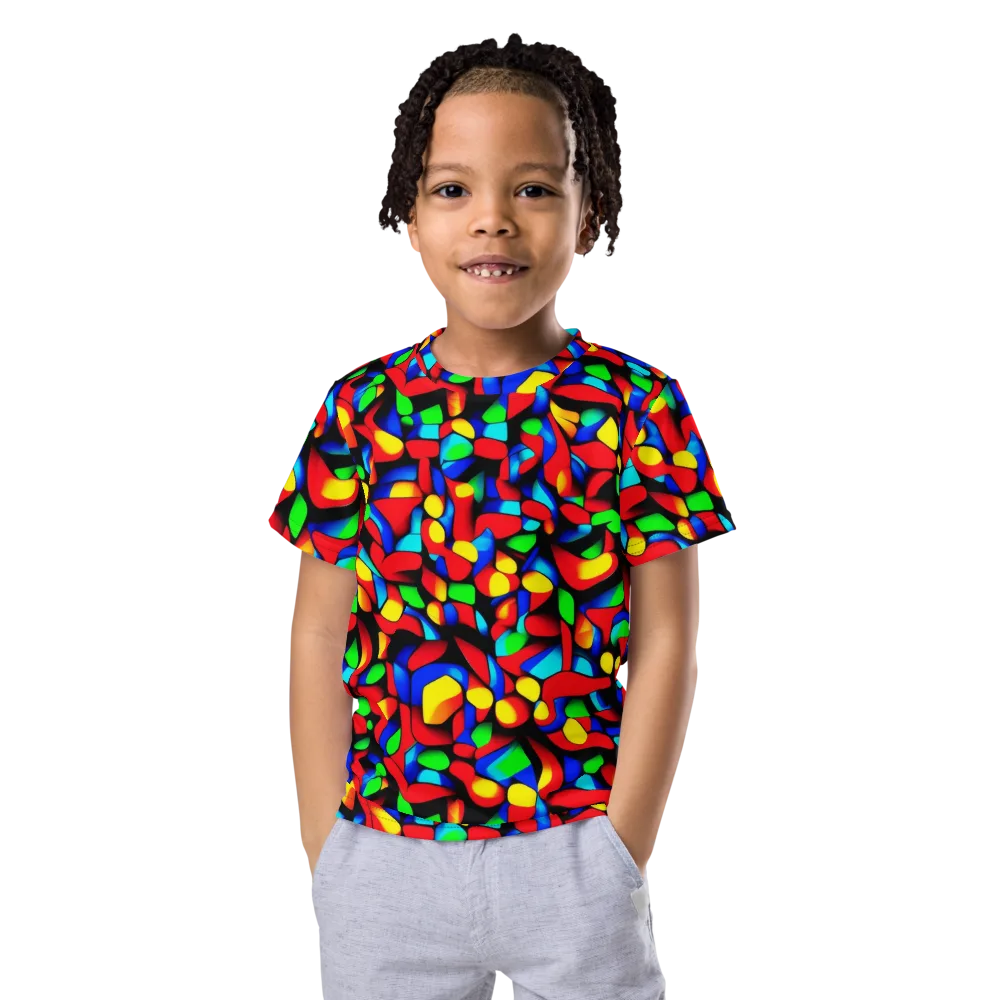 Luminous Shuffle on Kids Crew Neck T-Shirt — Front