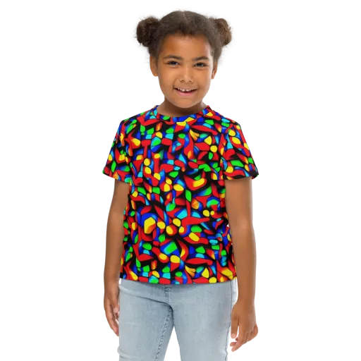 Luminous Shuffle on a Kids Crew Neck T-Shirt