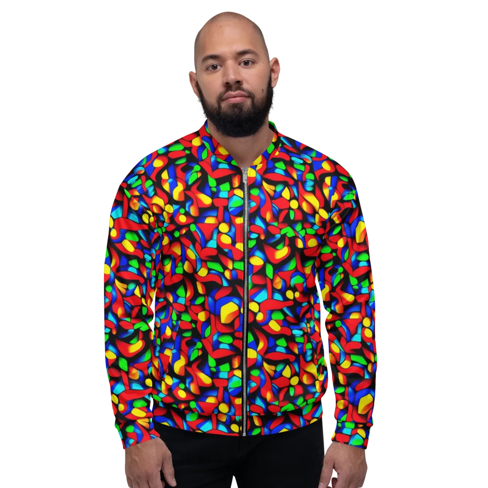 Luminous Shuffle on Bomber Jacket — Front