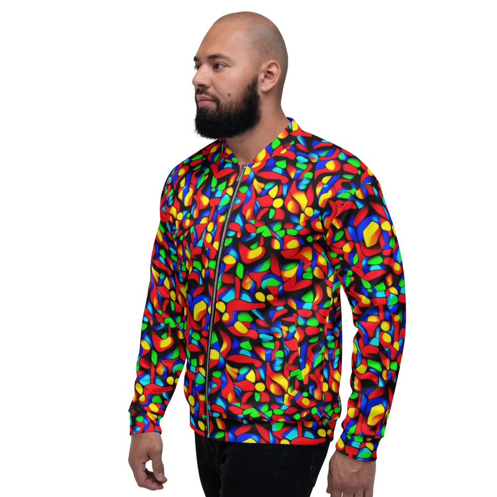 Luminous Shuffle on Bomber Jacket — Left