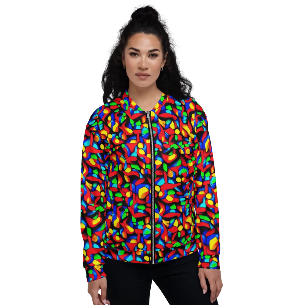 Luminous Shuffle on Bomber Jacket — Front