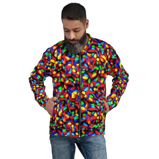 Luminous Shuffle on a Bomber Jacket
