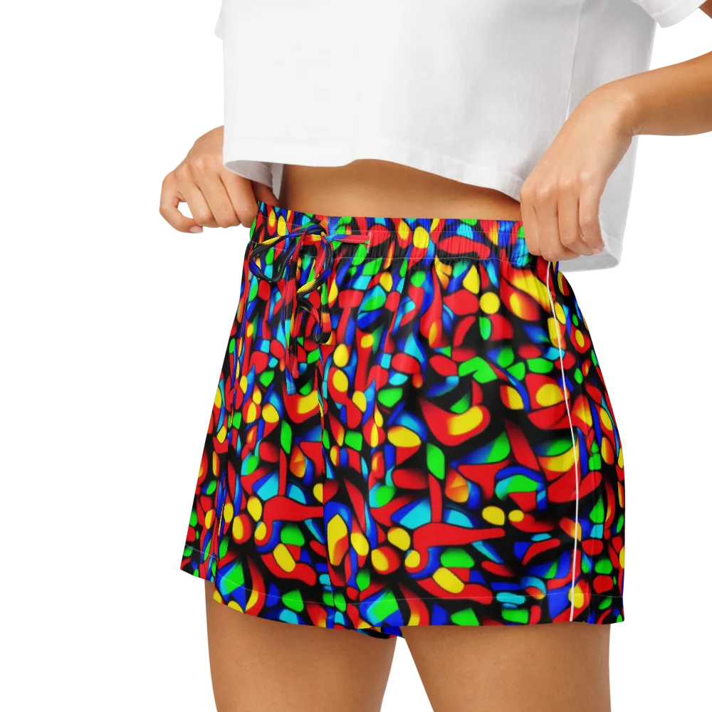 Luminous Shuffle on Women's Pajama Shorts — Left