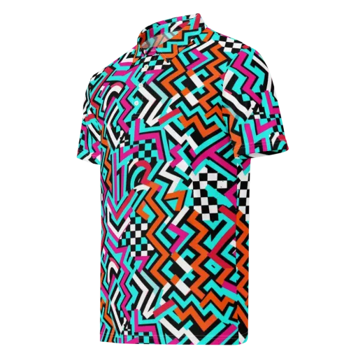 Turbo Chevron on a Men's Slim Fit Polo Shirt