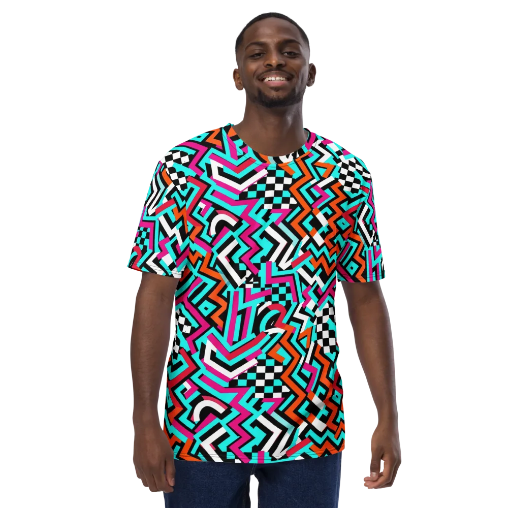 Turbo Chevron on Men's Crew Neck T-Shirt — Front