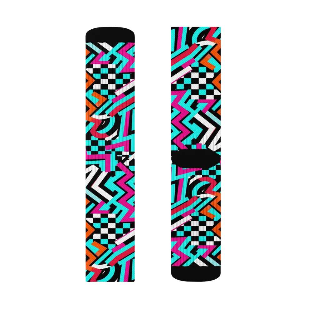 Turbo Chevron on Socks — Right Sock