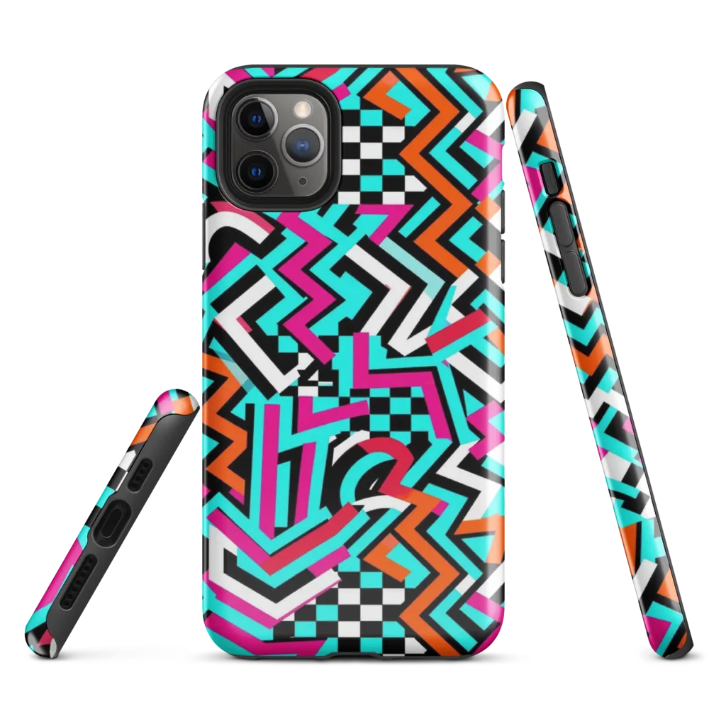 Turbo Chevron on Tough Case for iPhone® — Front