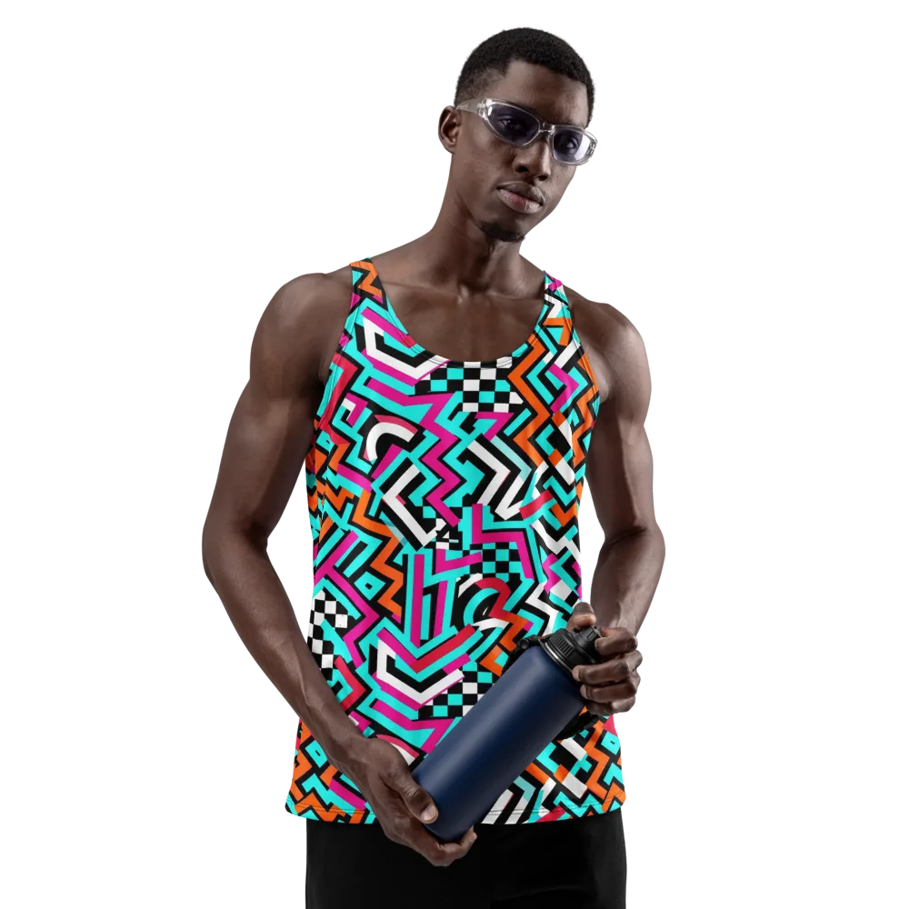 Turbo Chevron on Men's Tank Top — Front