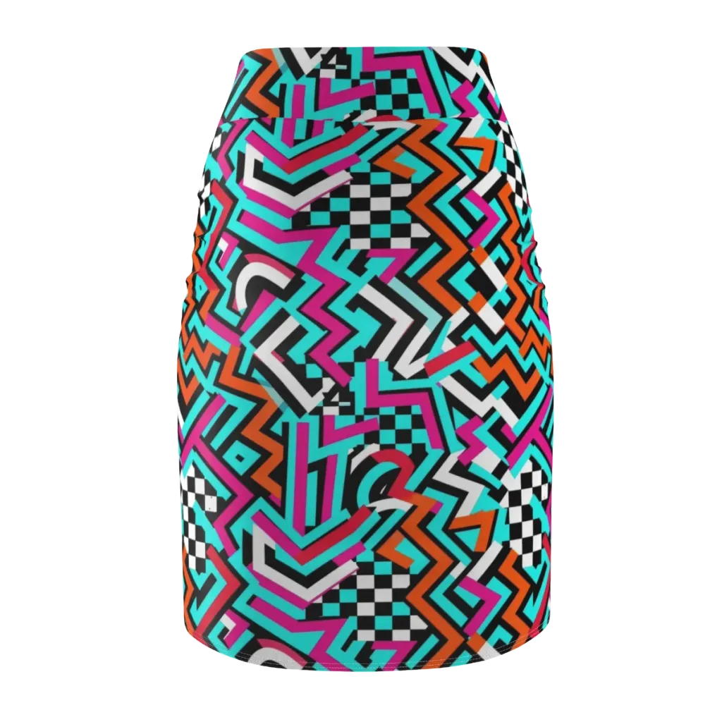 Turbo Chevron on Pencil Skirt — Back