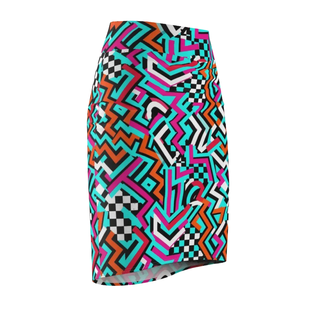 Turbo Chevron on Pencil Skirt — Front Side